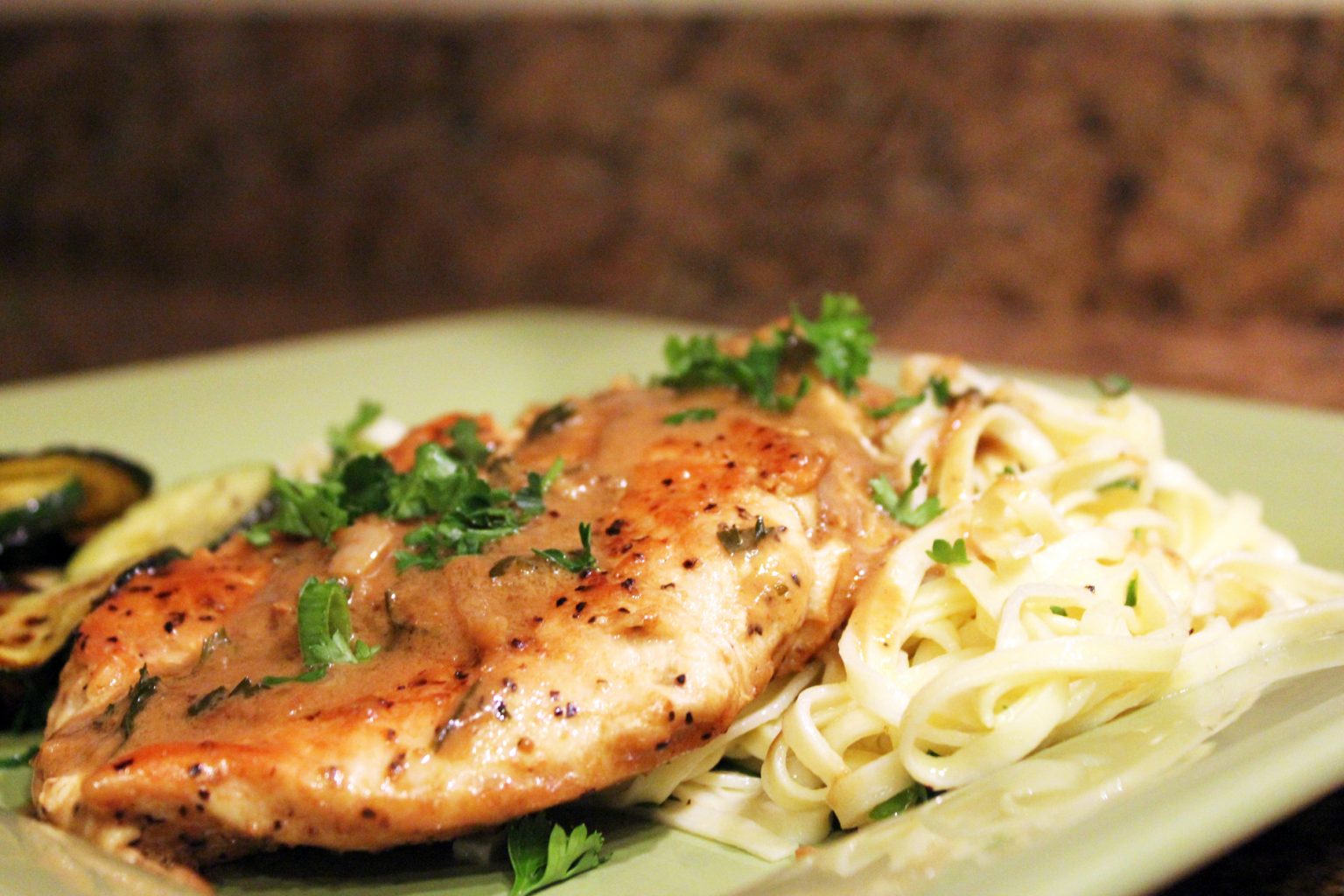 Chicken Diane w/ Black Truffle Linguine Cooking Yummies